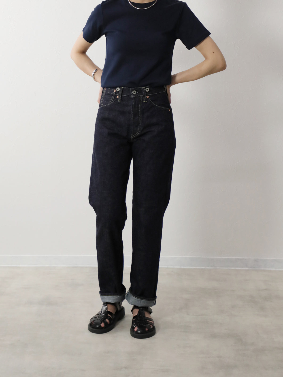 B-1969-XX-RR2011-680 【岡山産 セルビッチデニム】シンチバックジーンズ ワンウォッシュ CINCH BUCKLE SELVEDGE DENIM ONEWASH