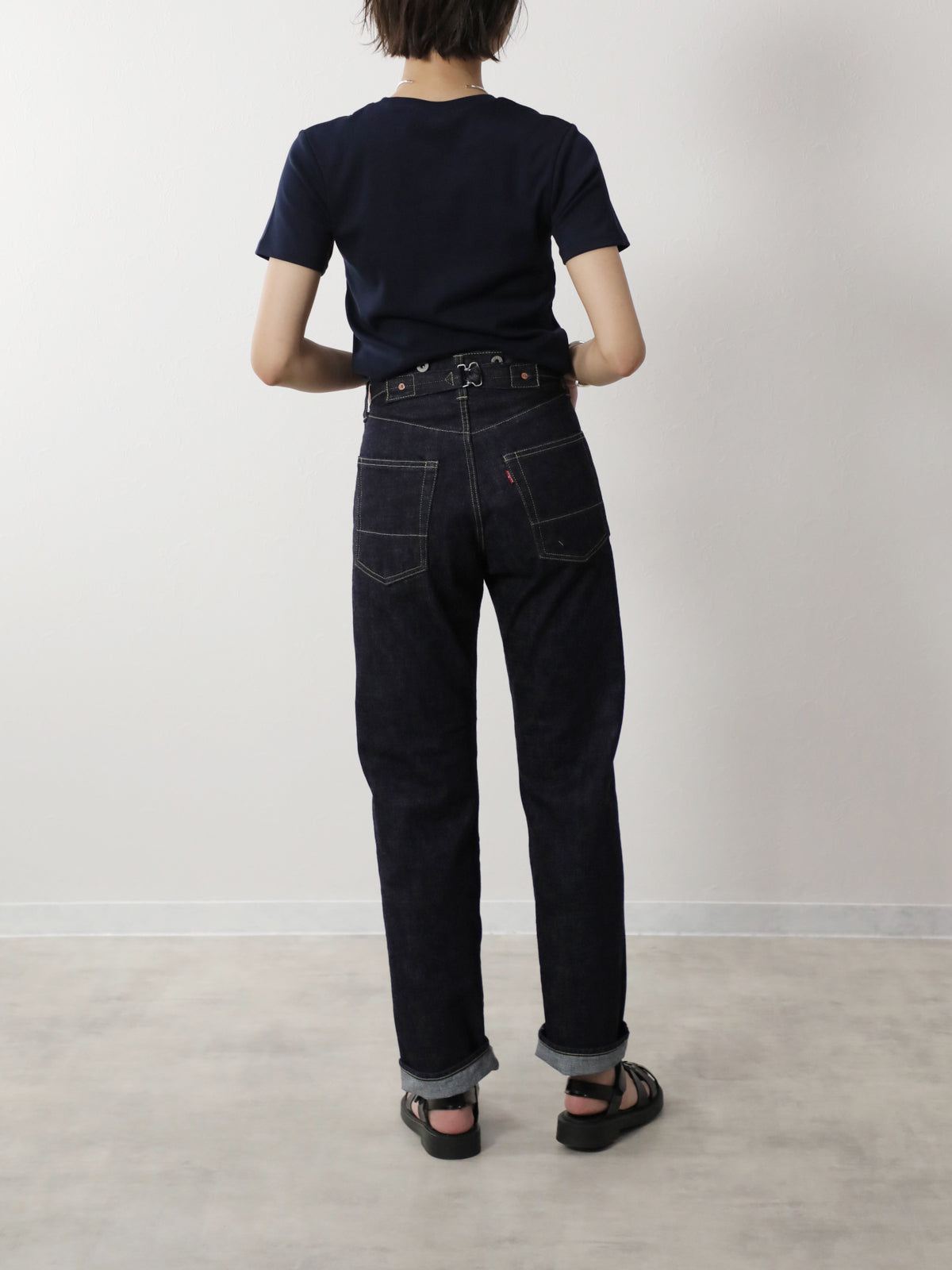 B-1969-XX-RR2011-680 【岡山産 セルビッチデニム】シンチバックジーンズ ワンウォッシュ CINCH BUCKLE SELVEDGE DENIM ONEWASH