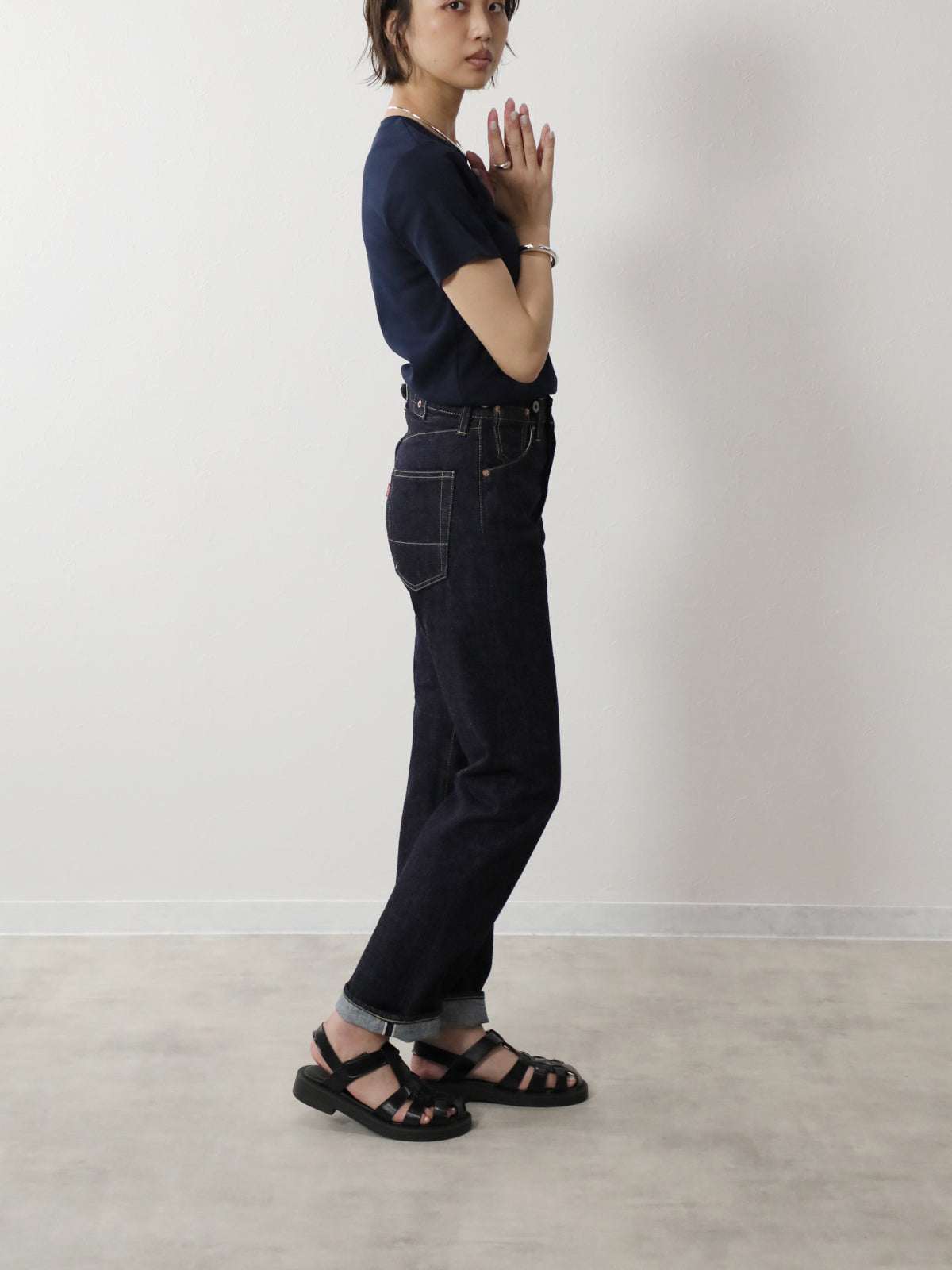 B-1969-XX-RR2011-680 【岡山産 セルビッチデニム】シンチバックジーンズ ワンウォッシュ CINCH BUCKLE SELVEDGE DENIM ONEWASH