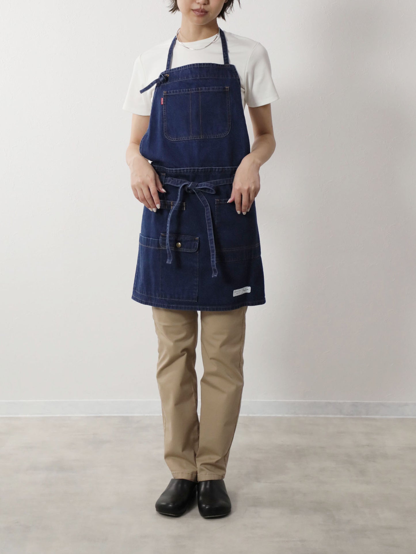2WAYデニムエプロン ジンバブエ糸×岡山織りデニム【10オンス】 ブリーチカラー/インディゴカラー ユニセックス